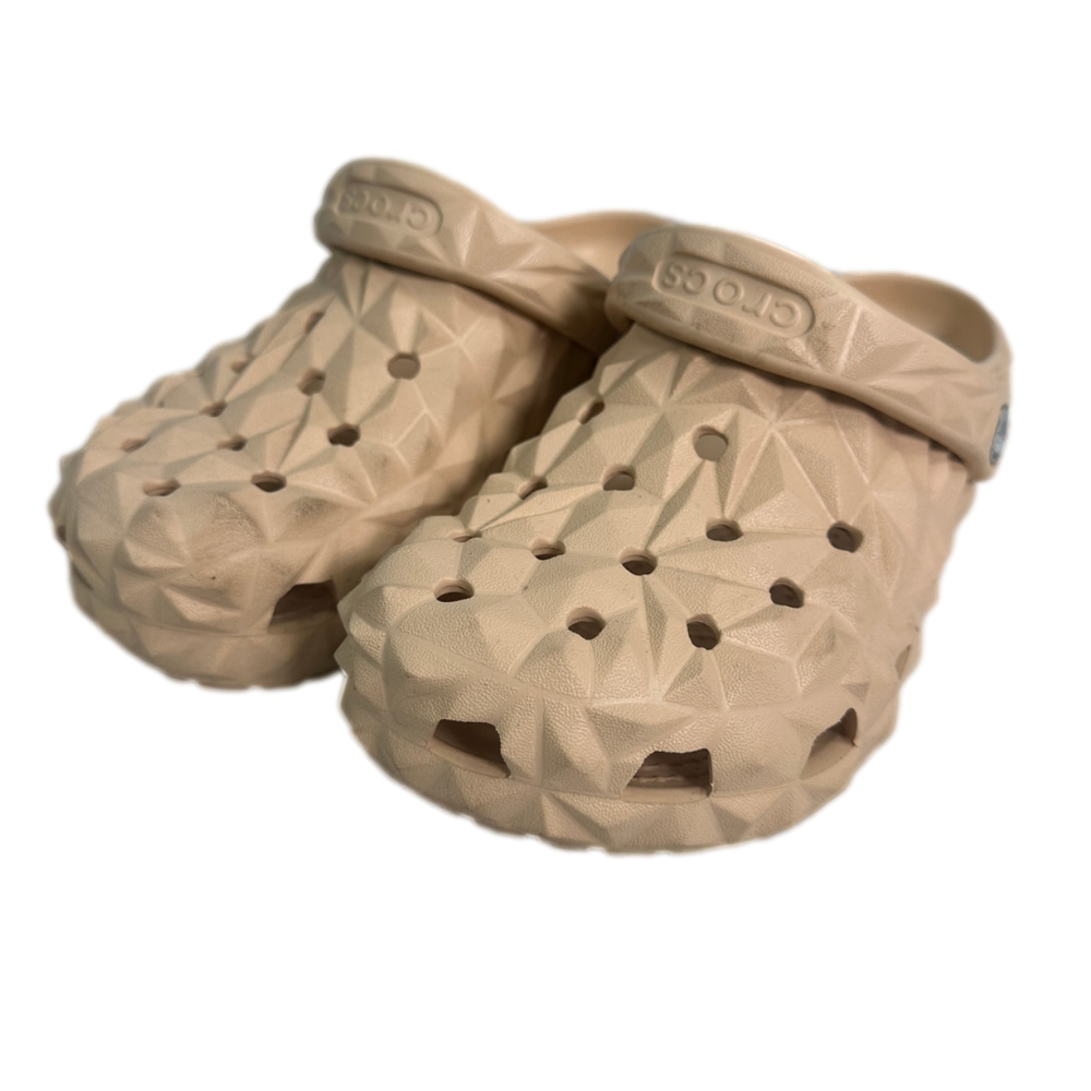 Crocs Iconic Geoclogs Beige Slip On Clogs women's 6